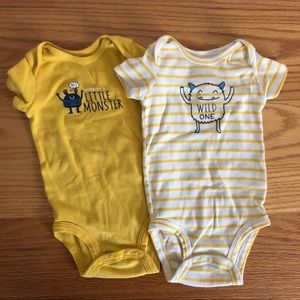 2 Carter’s Monster Onesies